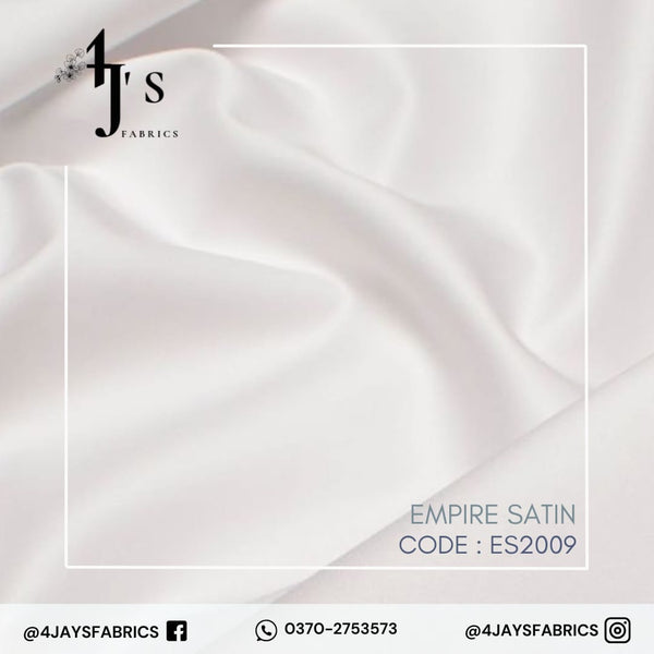 Empire Satin – Pearl White